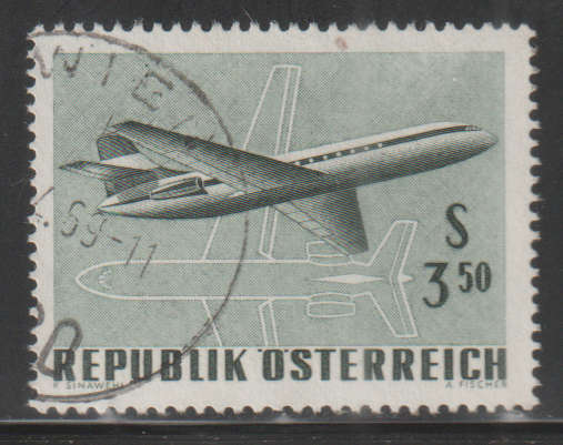 AUSTRIA 1968 Airplanes - International Airmail Exhibition (IFA) Vienna 1968 UNH SG 1522