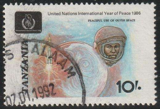 TANZANIA 1986 International Peace Year VFU SG 501