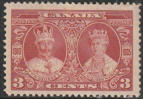 CANADA 1935 Silver Jubilee of King George V  MM SG 337 PAPER REM