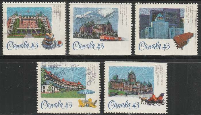 CANADA 1993 Historic Hotels - Imperforated Top or Bottom ULH SG 1540-4