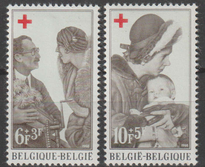 BELGIUM 1968 Red Cross charity UMM SG 2076/7