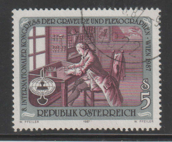 AUSTRIA 1987 The 8th International Engravers' and Flexographers' Convention in Vienna JunUNH SG 2131