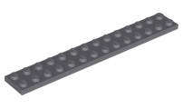 USED LEGO Plate 2 x 14 DARK BLUEISH GRAY