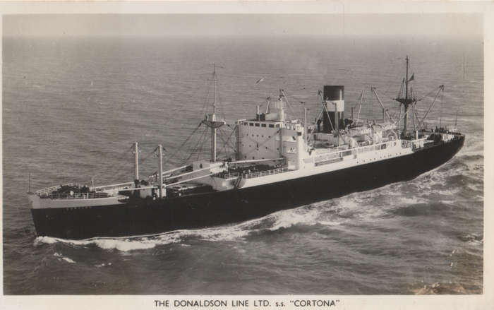MINT REAL PHOTO POST CARD THE DONALDSON LINE LTD SS CORTONA