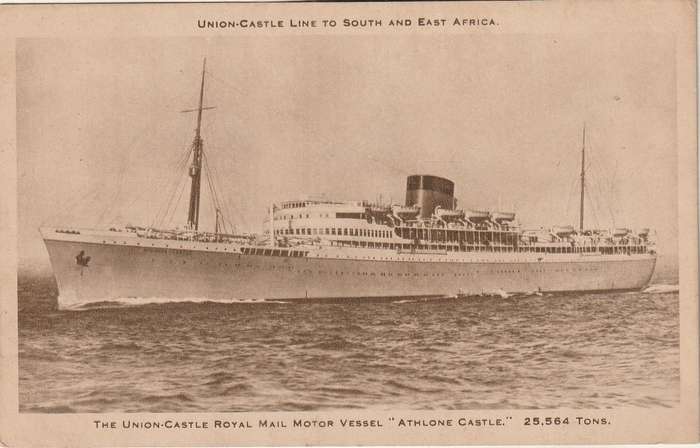 MINT UNION CASTLE LINE POST CARD ATHLONE CASTLE