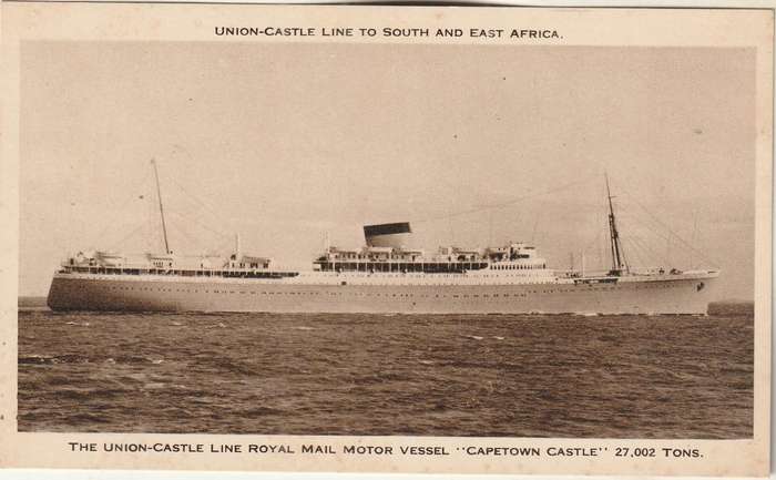 MINT UNION CASTLE LINE POST CARD CAPETOWN CASTLE