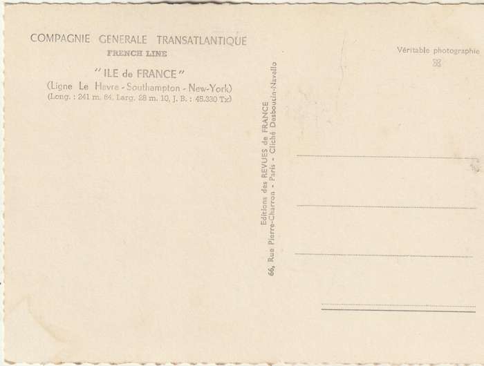 MINT POST CARD ILE DE FRANCE