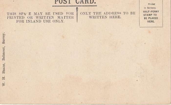 VINTAGE UN POSTED POST CARD DOWNS SCHOOL SUTTON