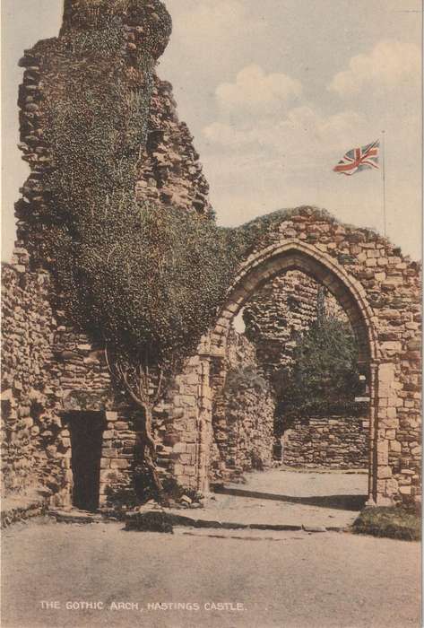 VINTAGE UN POSTED POST CARD HASTINGS CASTLE