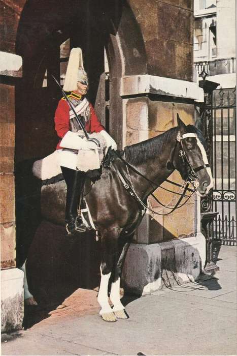 VINTAGE UN POSTED POST CARD WHITEHALL LONDON
