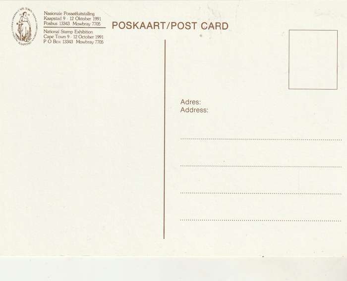 VINTAGE UN POSTED POST CARD MAIL SHIP IN TABLE BAY HARBOUR 1898