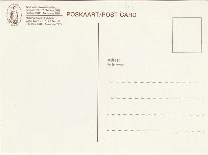 VINTAGE UN POSTED POST CARD CAPE TOWN GPO ADDERLEY STREET 1898