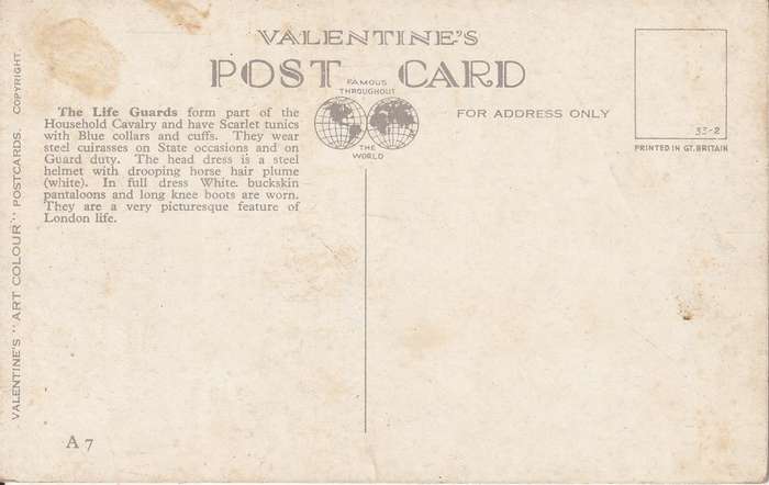 MINT POST CARD THE LIFE GUARD