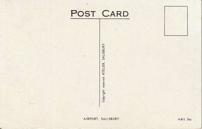 MINT POST CARD SALISBURY AIRPORT RHODESIA