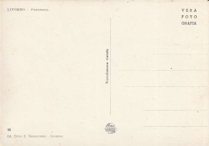 VINTAGE UN USED POST CARD LIVORNO