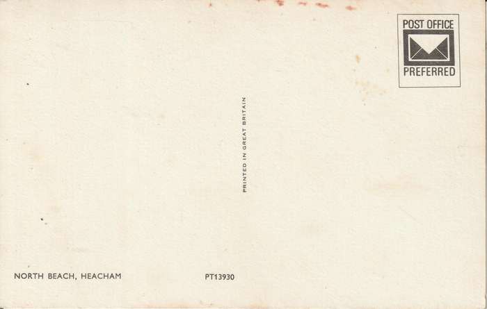 VINTAGE UN USED POST CARD NORTH BEACH HEACHAM