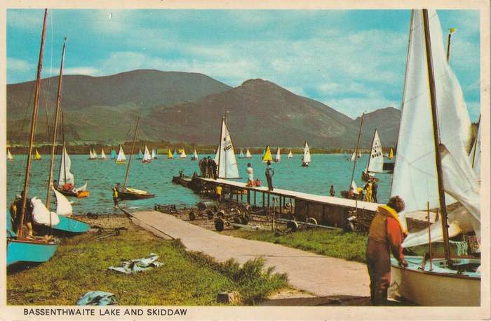 VINTAGE UN USED POST CARD BASSENTHWAITE LAKE AND SKIDDAW
