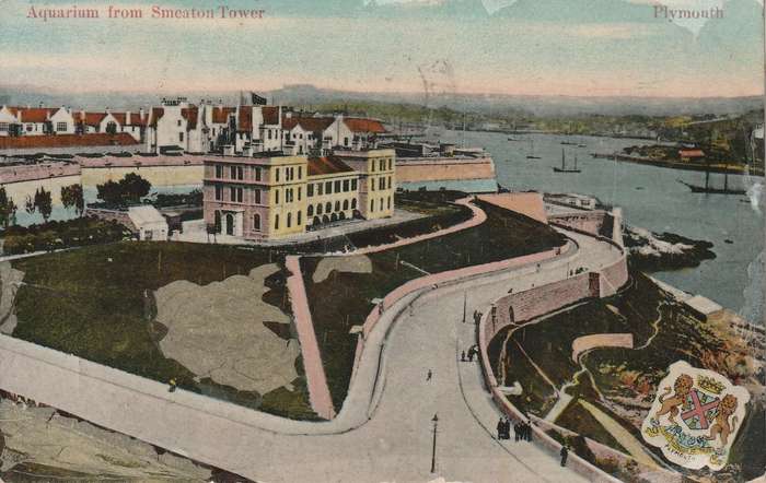 USED POST CARD VIEW FROM SMEATON TOWER LIGHTHOUSE POSTED 1907