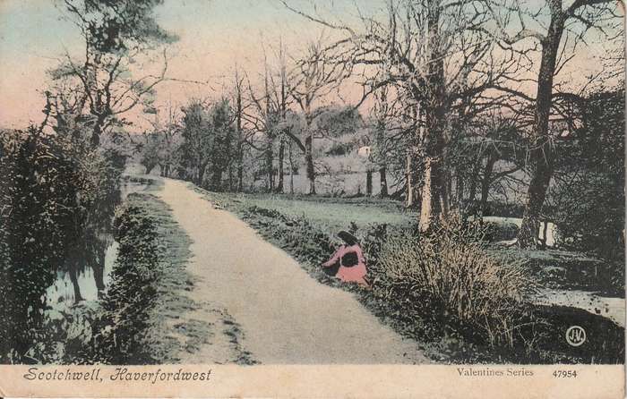 USED POST CARD SCOTCHWELL HAVERFORDWEST 1912