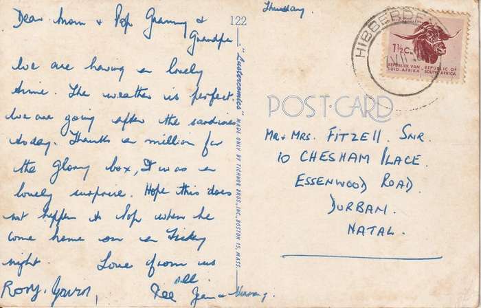 USED POST CARD POSTED HIBBERDENE