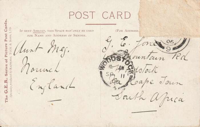 USED POST CARD 1906 WOODSTOCK