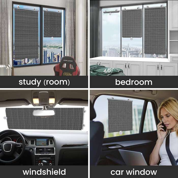 Portable Retractable Window Shade/Blind