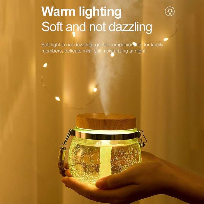 Ice Shape Broken Glass Jar Humidifier