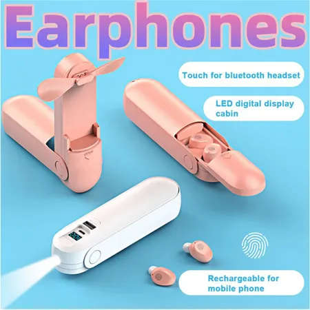 4 in 1 Multifunctional Ear Pods With Mini Fan