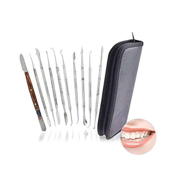 10 Piece Stainless Steel Dental Tool Kit