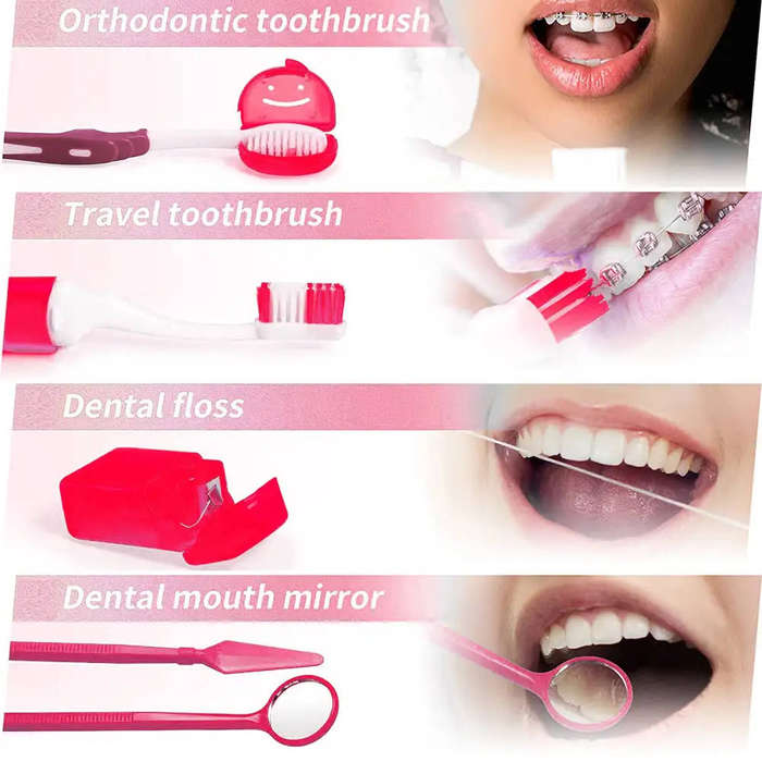 8 Piece Orthodontic Braces Care Kit