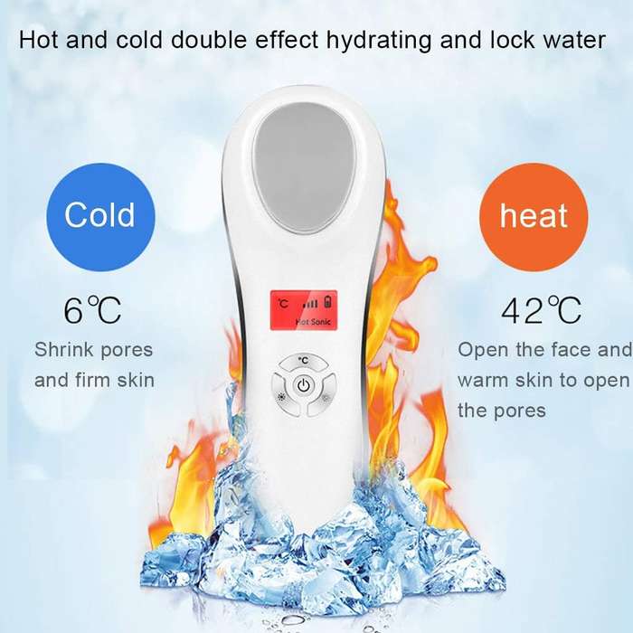 Hot & Cold Ultrasonic Facial Cleansing Massager