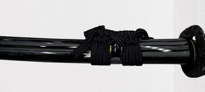 Black Gray Woodgrain Katana Sword