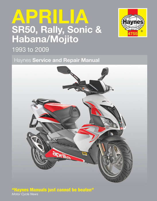 Aprilia SR50, Rally, Sonic & Habana / Mojito 1993-2009 (Haynes 4755)
