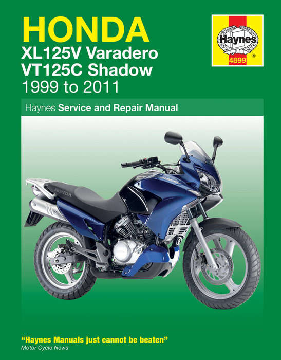 Honda XL125V Varadero & VT125C Shadow Repair Manual 1999-2011 (Haynes 4899)