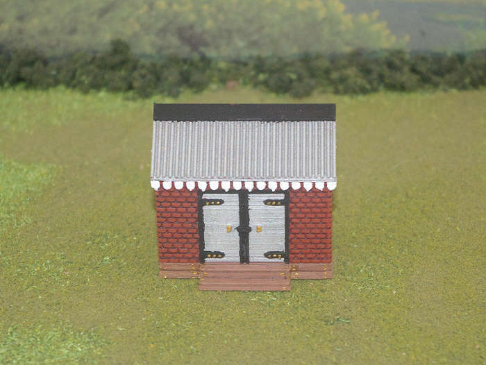 1:56 Scale - Storage Shed - Brick - Wood Base