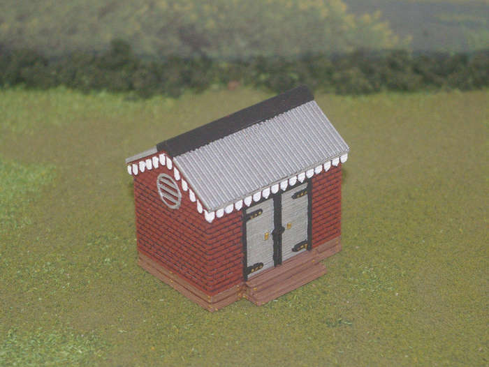1:56 Scale - Storage Shed - Brick - Wood Base