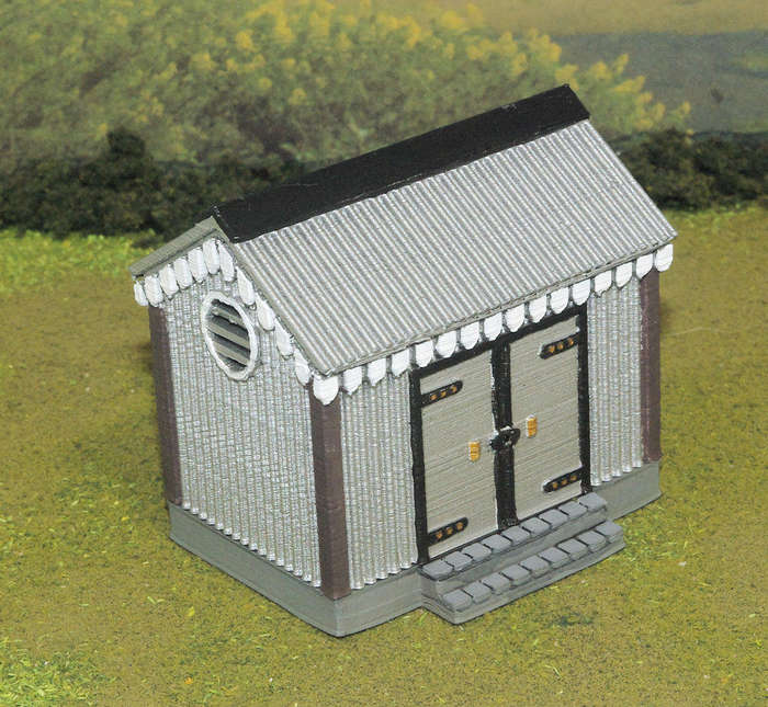 1:56 Scale - Storage Shed - Corrugated Iron - Plain Base