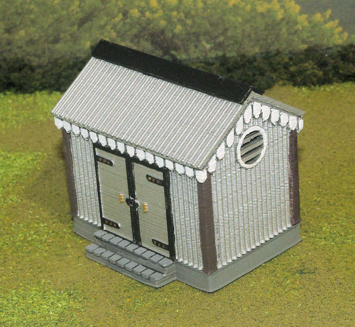 1:56 Scale - Storage Shed - Corrugated Iron - Plain Base