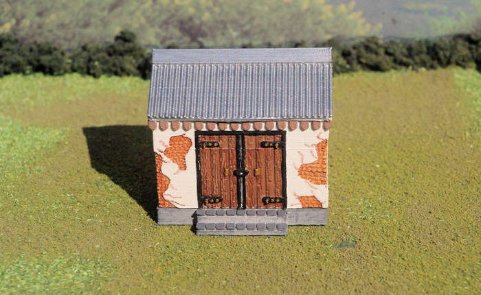 1/87 Scale - Dilapidated Storage Shed - Plain Base