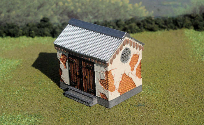 1/56 (28mm) Scale - Dilapidated Storage Shed - Plain Base