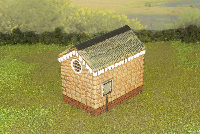1:35 Scale - Storage Shed - Stone - Brick Base