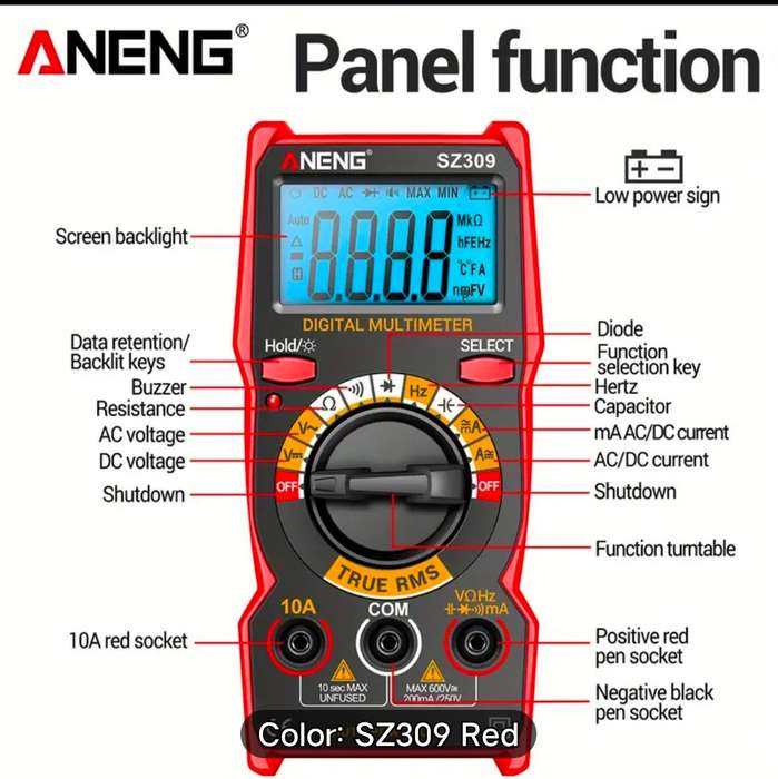 ANENG - High precision digital multimeter , multi function AC / DC