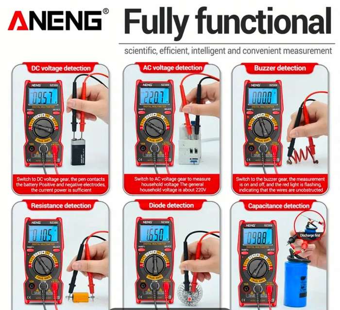 ANENG - High precision digital multimeter , multi function AC / DC