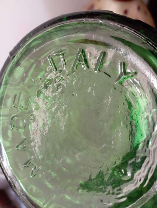 Beautiful Italian green Empoli bottle with stopper as per scan