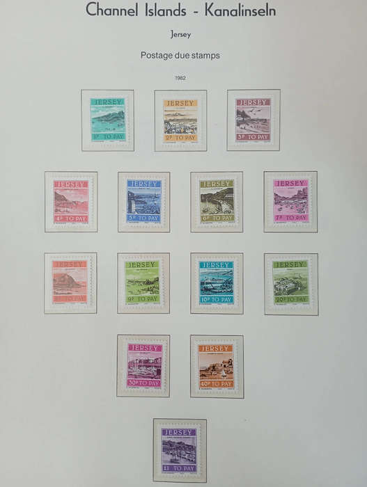 Stamps Jersey Channel islands postage due MNH 1978 & 1982 sets 2 scans