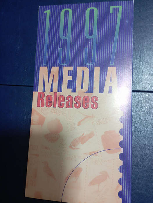 Stamps Media Releases 1997 stamp presentation pack of  21 imperf minisheets MNH