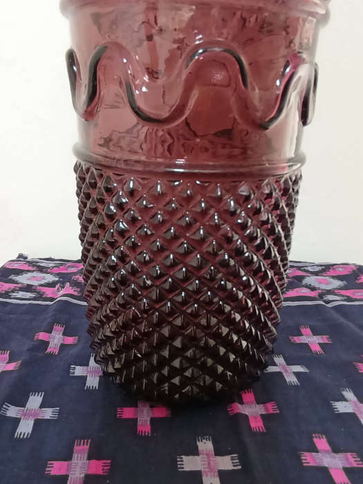 Lovely purple decor glass bottle