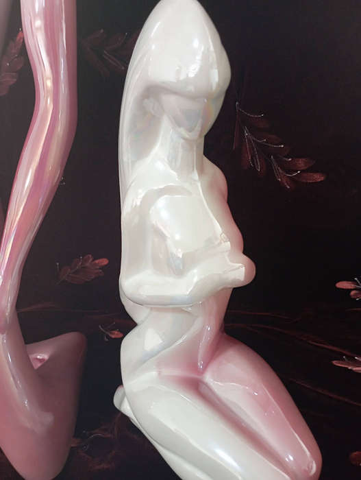 Contemporary Abstract ceramic statues x 2 as per scan