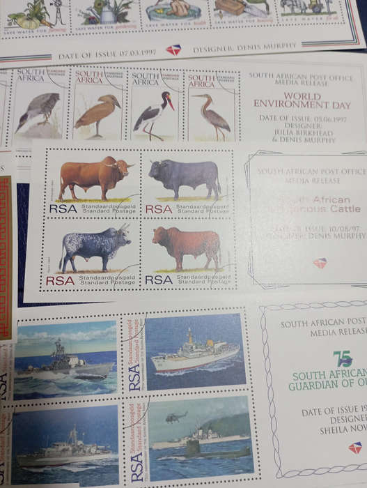 Stamps Media Releases 1997 stamp presentation pack of  21 imperf minisheets MNH