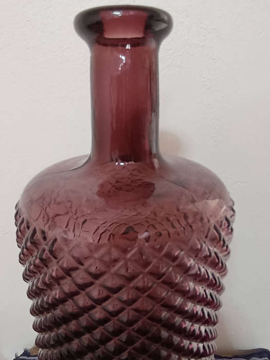 Lovely purple decor glass bottle